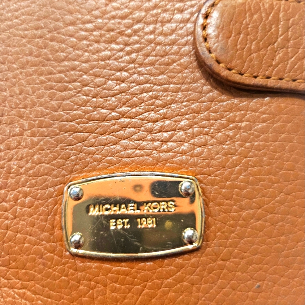 Michael Kors Brown Fold Button Wallet